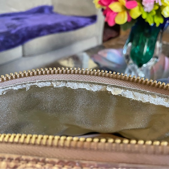 Rare Michael Kors Large Rose Gold Metallic Grayson Bag - Picture 9 of 13